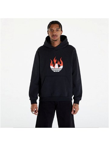 Adidas Flames Logo Hoodie Black