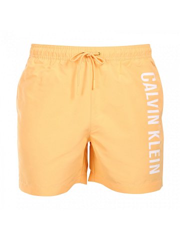 Pánské plavky Calvin Klein oranžové KM0KM01004-SAN L