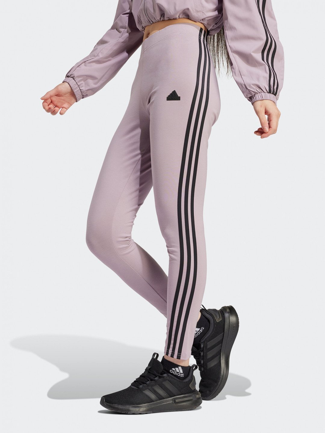 Adidas Legíny Future Icons 3-Stripes IS3611 Fialová Slim Fit