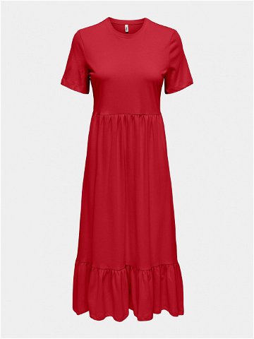 ONLY Každodenní šaty May 15252525 Červená Regular Fit