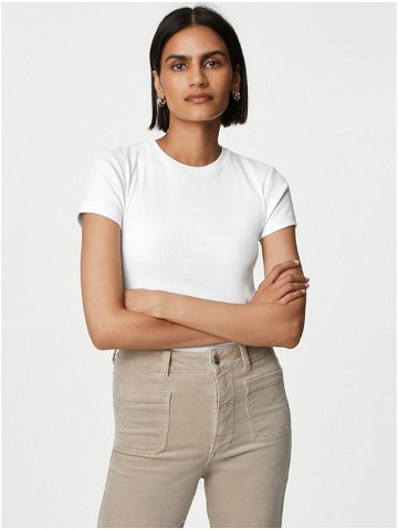 Bílé dámské tričko Marks & Spencer