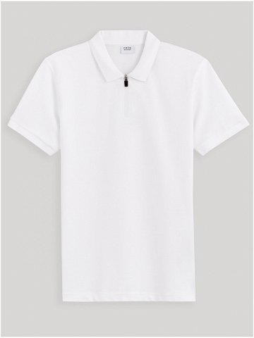 Bílé pánské basic polo tričko Celio Gebenoit