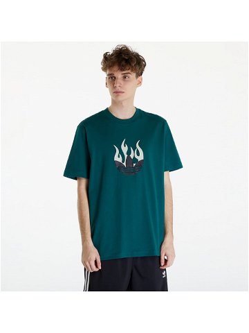 Adidas Flames Logo Tee Collegiate Green