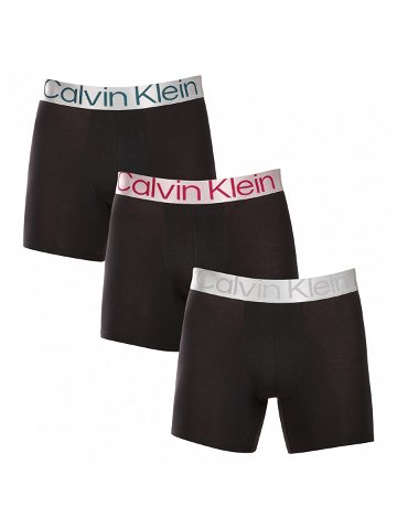 3PACK pánské boxerky Calvin Klein černé NB3131A-NC4 L