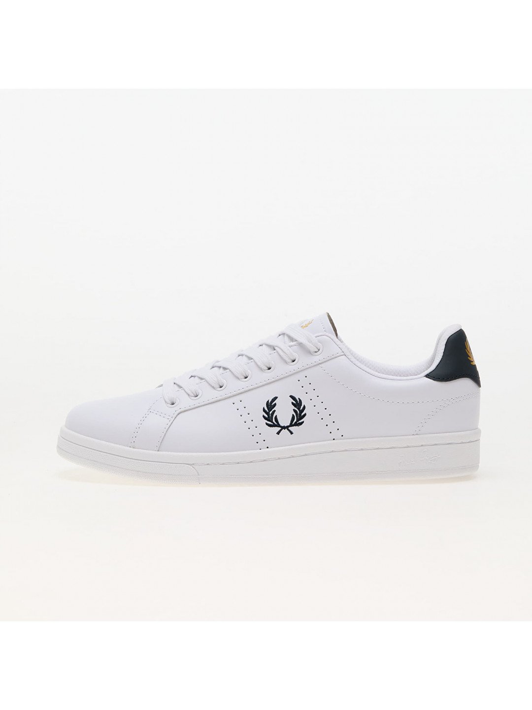 FRED PERRY B721 Leather White Navy