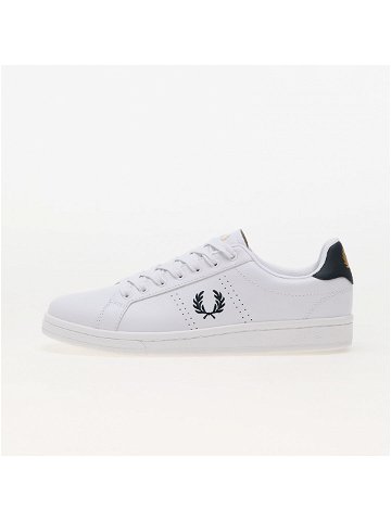 FRED PERRY B721 Leather White Navy