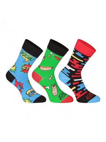 3PACK veselé ponožky Styx vysoké vícebarevné H955115453 XL