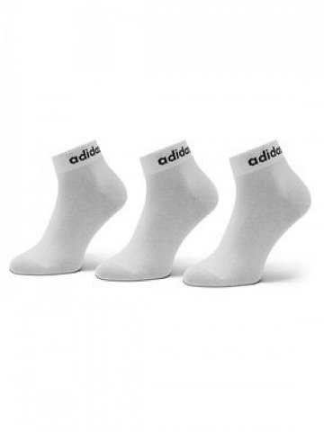 Adidas Sada 3 párů vysokých ponožek unisex HT3451 Bílá