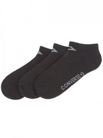 Converse Sada 3 párů dámských vysokých ponožek E751B-3012 Černá