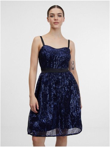 Tmavě modré dámské flitrové šaty ORSAY