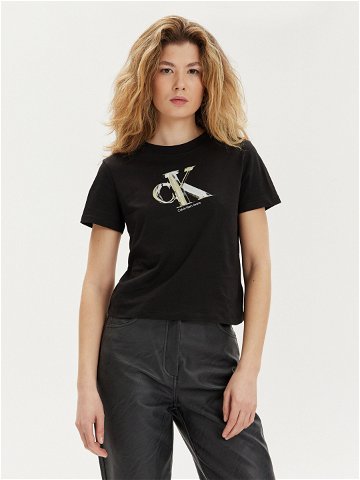 Calvin Klein Jeans T-Shirt Meta Baby J20J223165 Černá Regular Fit