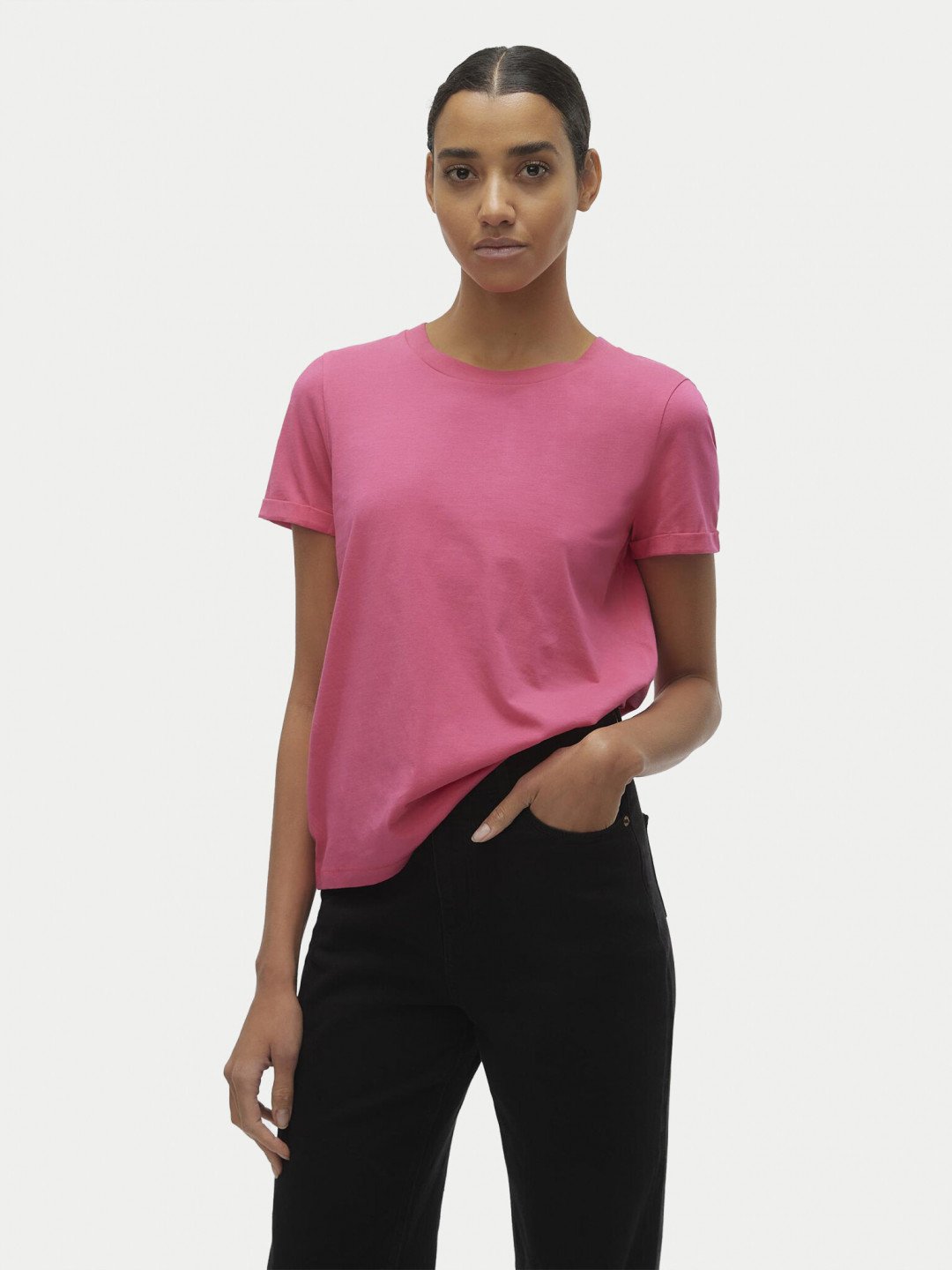 Vero Moda T-Shirt Paula 10243889 Růžová Regular Fit