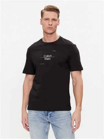 Calvin Klein T-Shirt Line Logo K10K112489 Černá Regular Fit