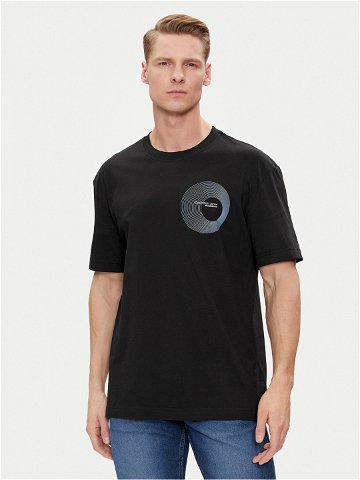Calvin Klein Jeans T-Shirt Frequency Logo J30J325200 Černá Regular Fit
