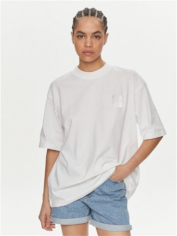Calvin Klein Jeans T-Shirt Warp Logo J20J223166 Bílá Boyfriend Fit