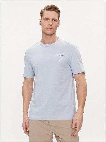 Calvin Klein T-Shirt Linear Graphic K10K112482 Modrá Regular Fit