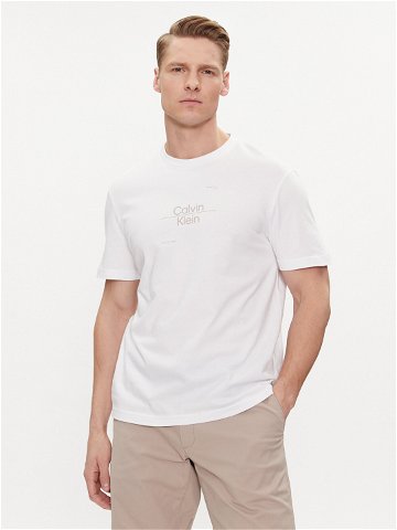 Calvin Klein T-Shirt Line Logo K10K112489 Bílá Regular Fit
