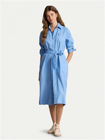 Polo Ralph Lauren Košilové šaty 211943992002 Modrá Regular Fit