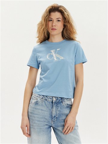 Calvin Klein Jeans T-Shirt Meta Baby J20J223165 Modrá Regular Fit