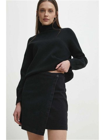 Džínová sukně Answear Lab černá barva mini