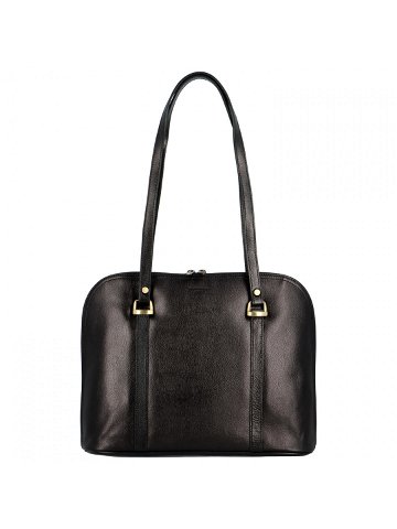 Dámská kožená kabelka přes rameno černá – Hexagona Billie