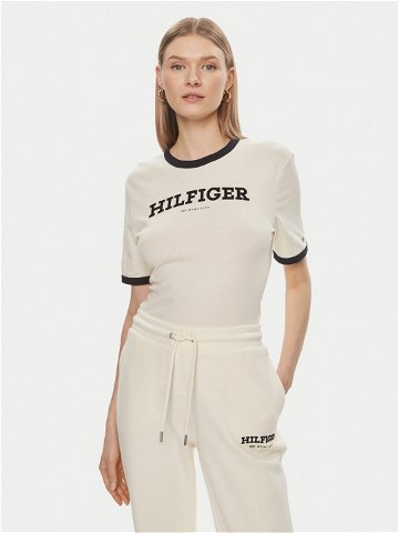 Tommy Hilfiger T-Shirt Monotype WW0WW41208 Béžová Regular Fit