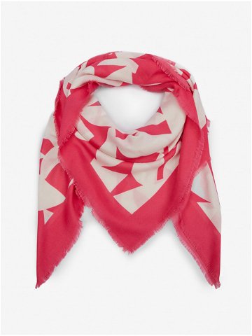 Růžový vzorovaný dámský šátek ORSAY