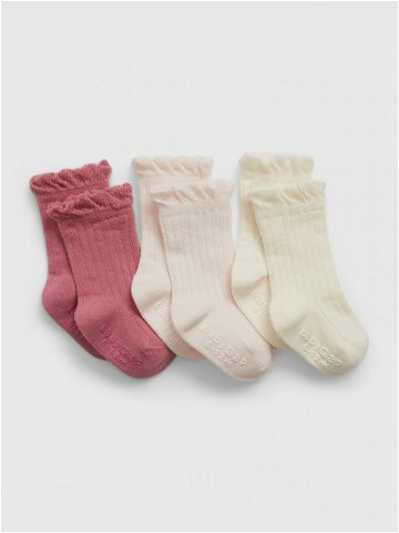 GAP Ponožky 3 páry dětské Růžová