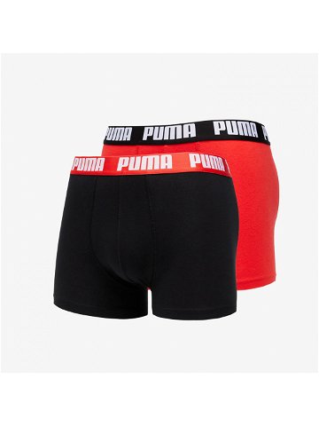 Puma 2 Pack Basic Boxers Red Black