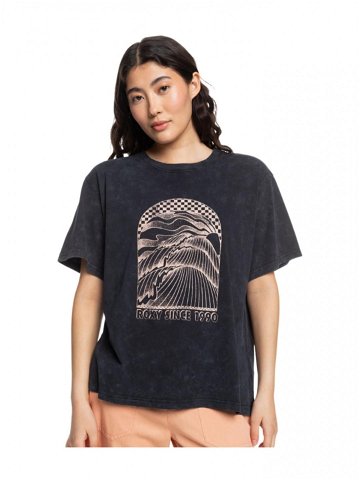Roxy dámské tričko Moonlight Sun B Anthracite Černá Velikost XL 100 bavlna