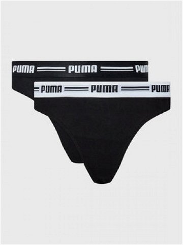 Puma Sada 2 kusů string kalhotek 907854 Černá