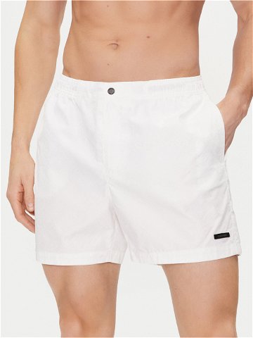 Calvin Klein Swimwear Plavecké šortky KM0KM00943 Bílá Regular Fit