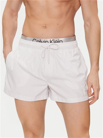 Calvin Klein Swimwear Plavecké šortky KM0KM00947 Bílá Regular Fit