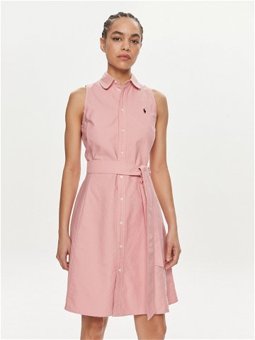 Polo Ralph Lauren Košilové šaty 211943505002 Růžová Regular Fit