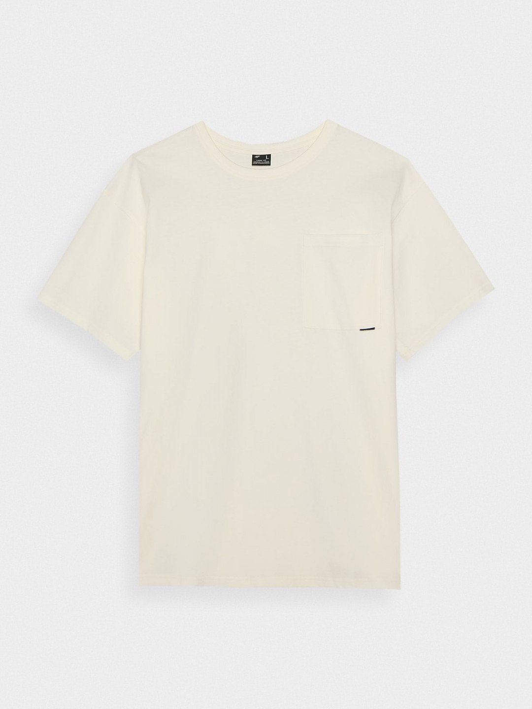 Hladké tričko oversize – krémové
