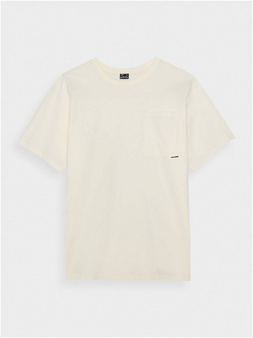 Hladké tričko oversize – krémové