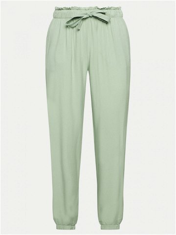 Deha Teplákové kalhoty A00636 Zelená Regular Fit