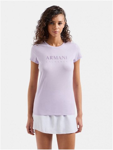 Světle fialové dámské tričko Armani Exchange