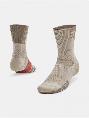 Světle hnědé sportovní ponožky Under Armour UA AD Playmaker 1pk Mid