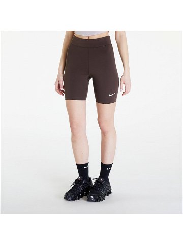 Nike Sportswear Classics Women s High-Waisted 8 quot Biker Shorts Baroque Brown Sail