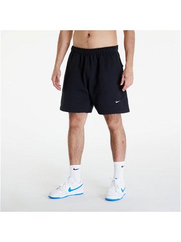 Nike Solo Swoosh Men s Brushed-Back Fleece Shorts Black White
