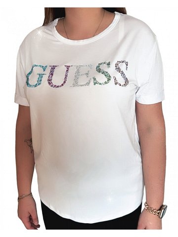 Dámské triko Guess E4GI02 bílé OVERSIZE
