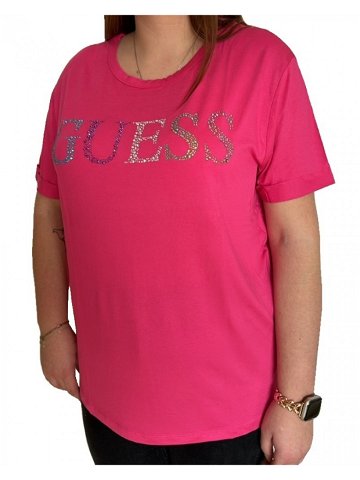 Dámské triko Guess E4GI02 růžové OVERSIZE