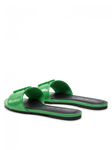Calvin Klein Jeans Nazouváky Flat Sandal Slide Mg Met YW0YW01348 Zelená