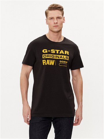 G-Star Raw T-Shirt Graphic 8 R T S s D14143-336-6484 Černá Regular Fit