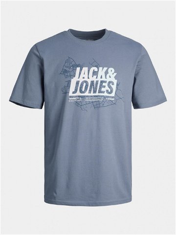 Jack & Jones T-Shirt Map 12257908 Modrá Regular Fit