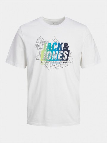 Jack & Jones T-Shirt Map 12257908 Bílá Regular Fit