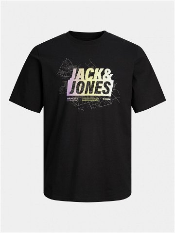 Jack & Jones T-Shirt Map 12257908 Černá Regular Fit