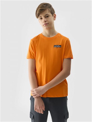 Chlapecké tričko z organické bavlny s potiskem – oranžové