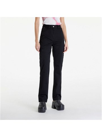 Calvin Klein Jeans Woven Label High Rise Straight Pant Black